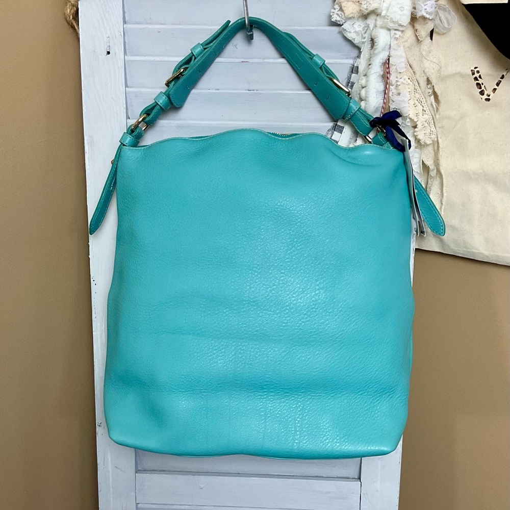 NWT DOONEY & BOURKE Aqua Dillen MD Zipper Pocket Slouch Bag. - Picture 5 of 16